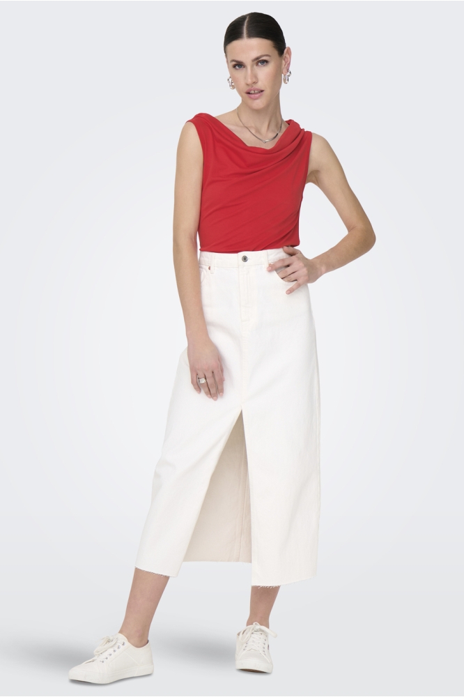 JDYESTER S/L WATERFALL TOP JRS 15351679 MARS RED